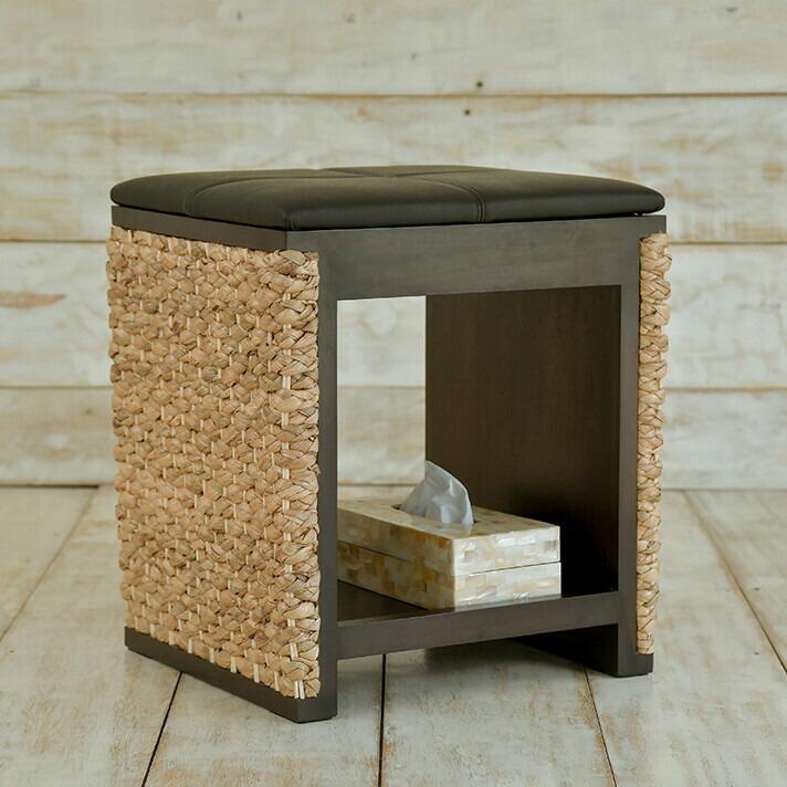 ウォーターヒヤシンス ドレッサー 3点セット 鏡 スツール デスク アジアン家具 |  | 06