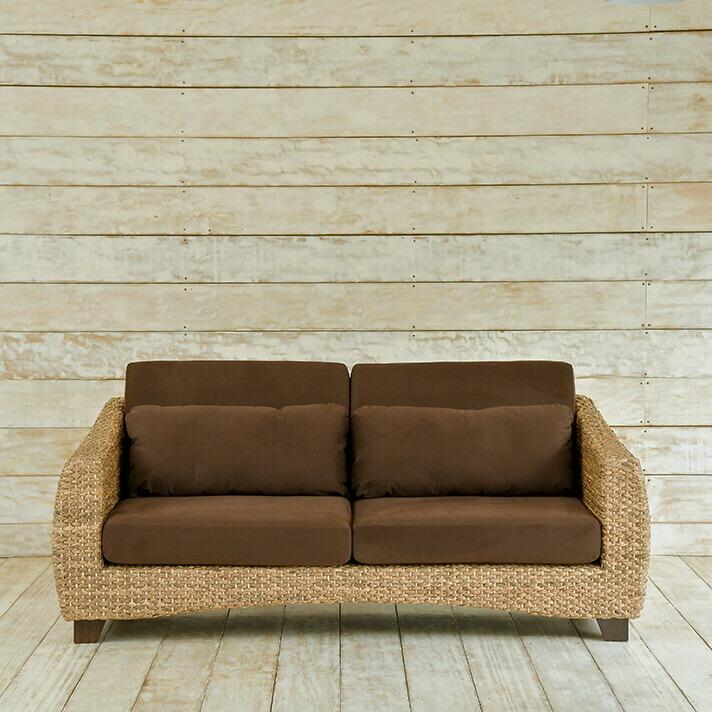 ウォーターヒヤシンス 3人掛けソファ アジアン家具 高級木材マホガニー |  | 02