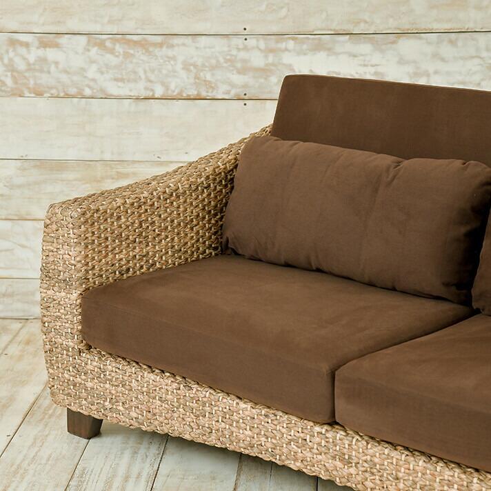 ウォーターヒヤシンス 3人掛けソファ アジアン家具 高級木材マホガニー |  | 03