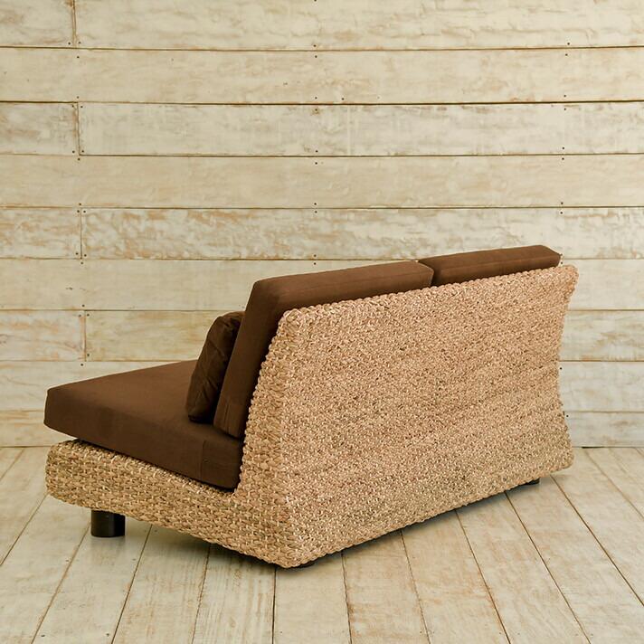 ウォーターヒヤシンス 3人掛けソファ ノーアーム マホガニー脚 アジアン家具 |  | 04