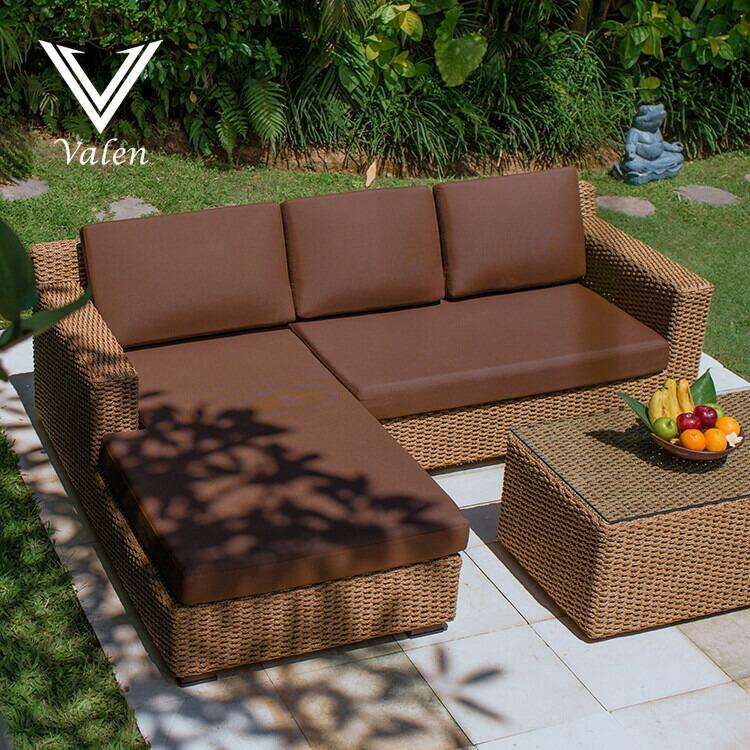 ソファセット L字 シンセティックヒヤシンス アウトドア家具 ガーデン家具 アジアン | 