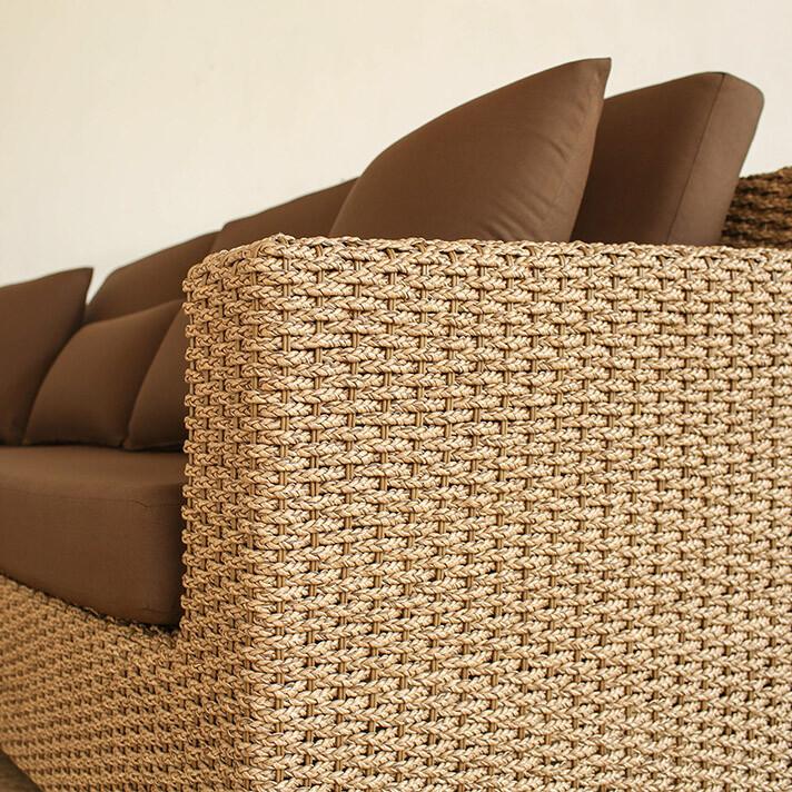 ソファセット L字 シンセティックヒヤシンス アウトドア家具 ガーデン家具 アジアン |  | 03