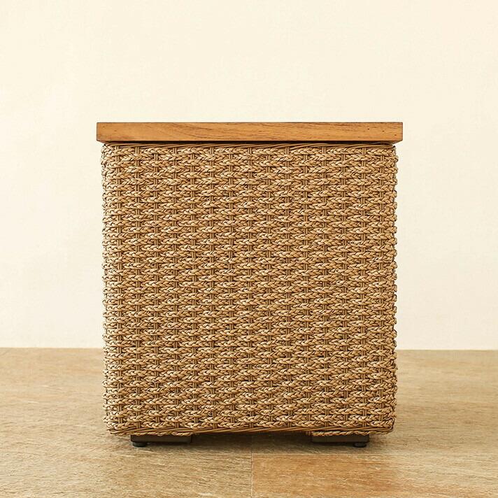チーク天板サイドテーブル シンセティックヒヤシンス アウトドア家具 ガーデン家具 アジアン |  | 04