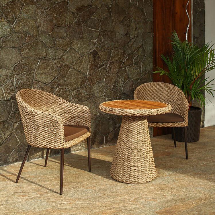 ラウンドカフェテーブル シンセティックヒヤシンス アウトドア家具 ガーデン家具 アジアン |  | 01