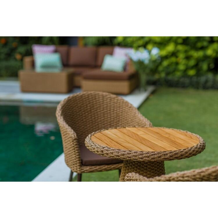 ラウンドカフェテーブル シンセティックヒヤシンス アウトドア家具 ガーデン家具 アジアン |  | 06