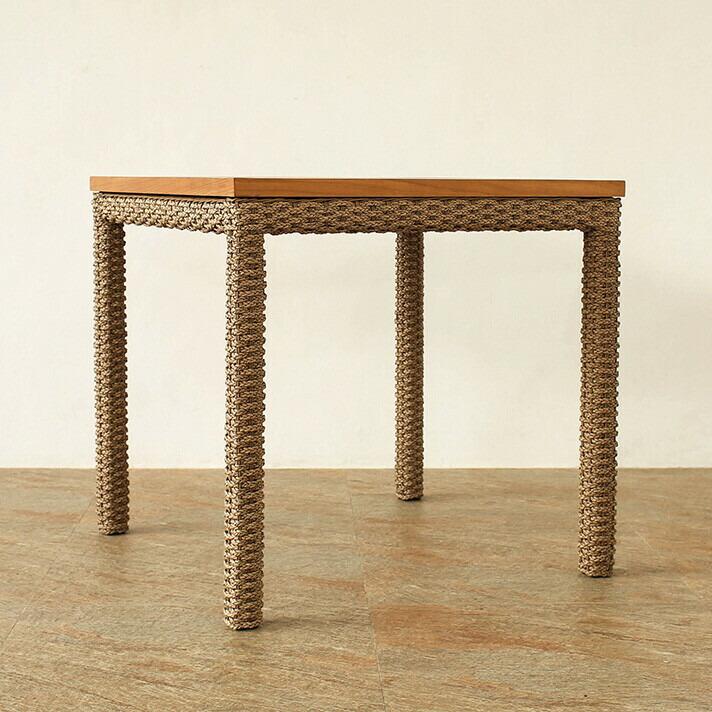 チーク天板ダイニングテーブル シンセティックヒヤシンス アウトドア家具 ガーデン家具 アジアン |  | 02