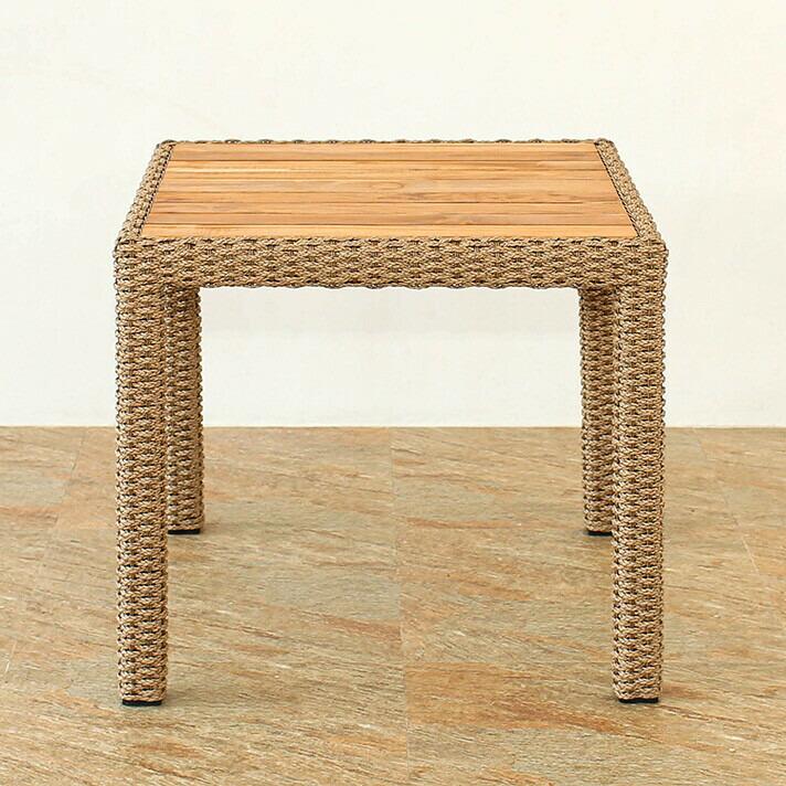 チーク天板ダイニングテーブル シンセティックヒヤシンス アウトドア家具 ガーデン家具 アジアン |  | 01