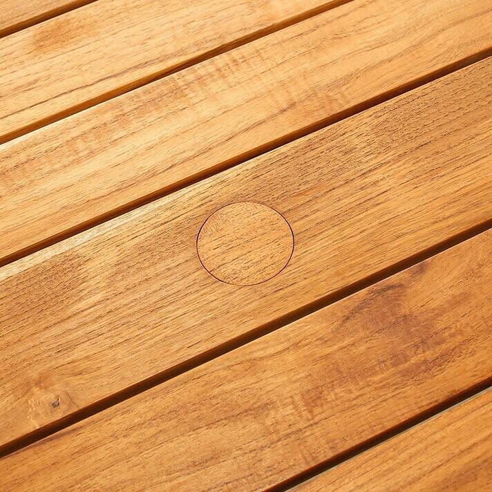 チーク天板ダイニングテーブル シンセティックヒヤシンス アウトドア家具 ガーデン家具 アジアン |  | 05