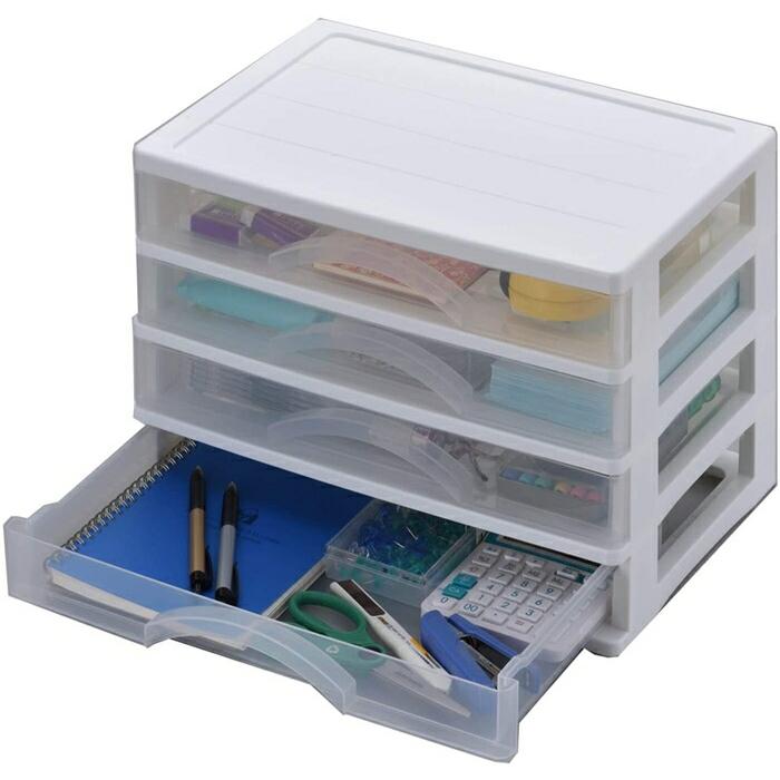 小分け収納　アレージ4段 収納ケース 収納ボックス 工具箱 ツールボックス コンパクト 作業箱 小物収納 プラスチック 文房具 卓上 |  | 01