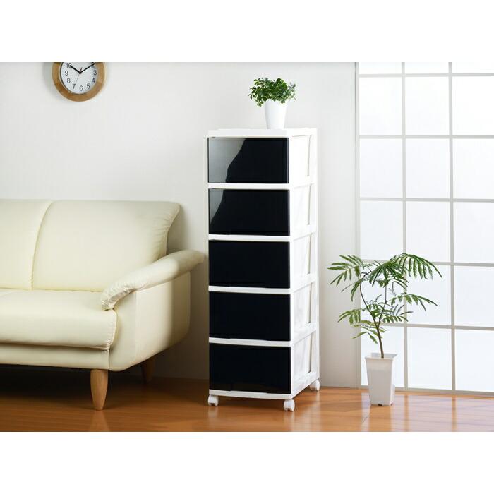 LUGS ルームチェスト5段 おしゃれ キャスター付き タンス 衣装収納 クローゼット 押入れ収納棚 押入れチェスト 洗面所 リビング 箪笥 プラスチック シンプル | 