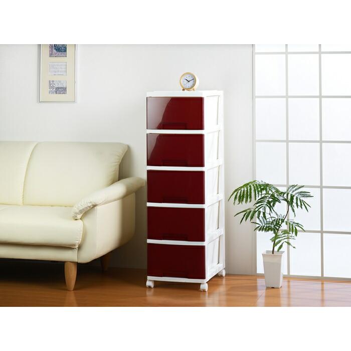 LUGS ルームチェスト5段 おしゃれ キャスター付き タンス 衣装収納 クローゼット 押入れ収納棚 押入れチェスト 洗面所 リビング 箪笥 プラスチック シンプル |  | 02