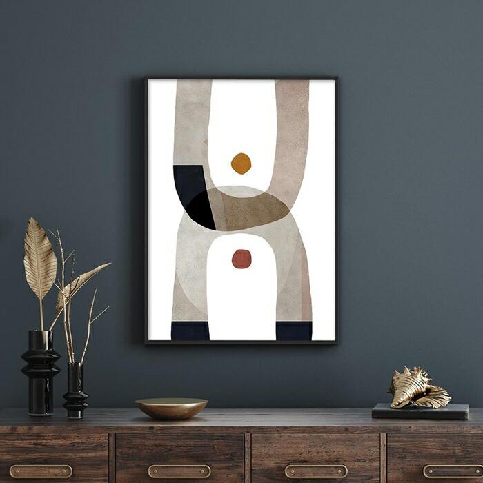 【余白のバランスが良い感じ】チルカラー ポスター A3 グレイッシュ 北欧風 和風 和モダン 絵 イラスト | 