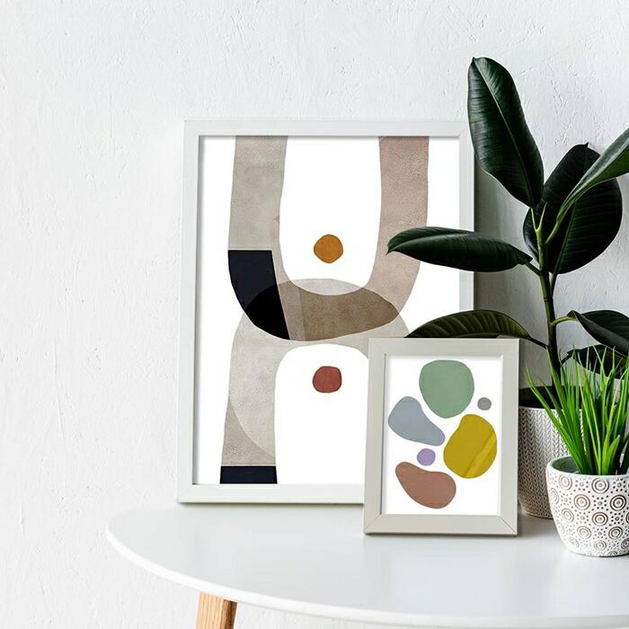 【余白のバランスが良い感じ】チルカラー ポスター A3 グレイッシュ 北欧風 和風 和モダン 絵 イラスト |  | 04