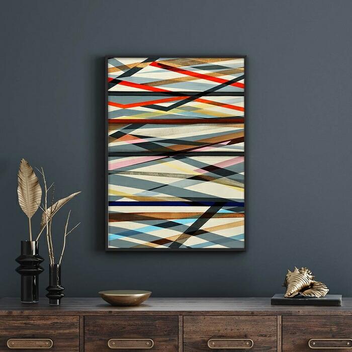 【ちょっぴり上級者向けデザイン】アースカラー ポスター A4 北欧 アブストラクト 絵 イラスト | 