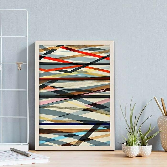 【ちょっぴり上級者向けデザイン】アースカラー ポスター A4 北欧 アブストラクト 絵 イラスト |  | 02
