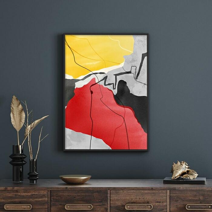 【ちょっぴり上級者向けデザイン】 アートポスター A4 北欧 アブストラクト 絵 イラスト | 