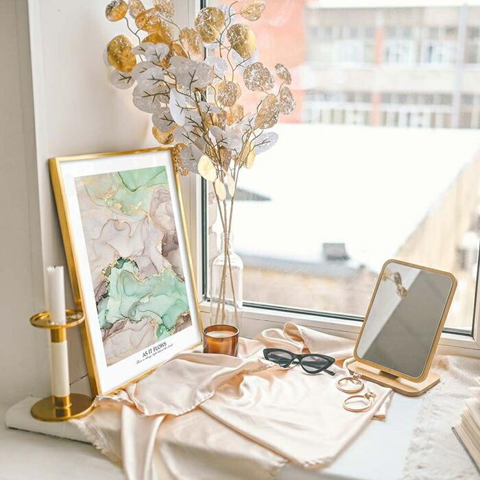 【余白バランスが良い感じ】As it flows ポスター A4 北欧 モダン 絵 ナチュラル 大理石 アートポスター | 