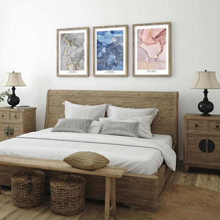 【余白バランスが良い感じ】As it flows ポスター A4 北欧 モダン スモーキー クールトーン ピンク |  | 12