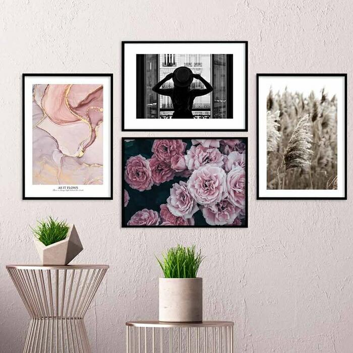 【余白バランスがおしゃれ】ポスター A3 北欧 モダン 絵 ナチュラル ベージュ パンパスグラス |  | 10