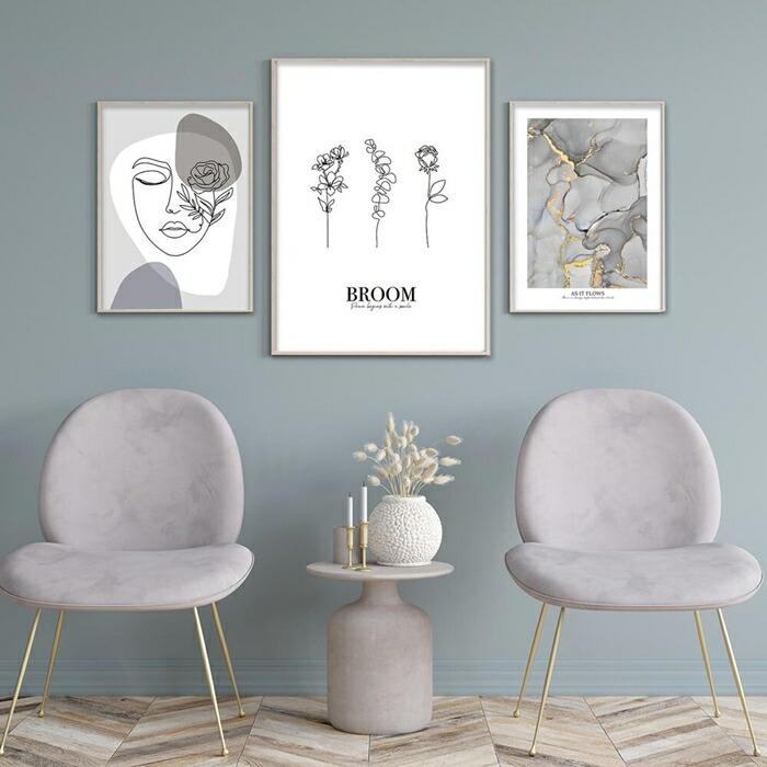 【余白バランスがおしゃれ】miim ポスター A4 北欧 韓国 モダン 絵 ナチュラル ベージュ |  | 10