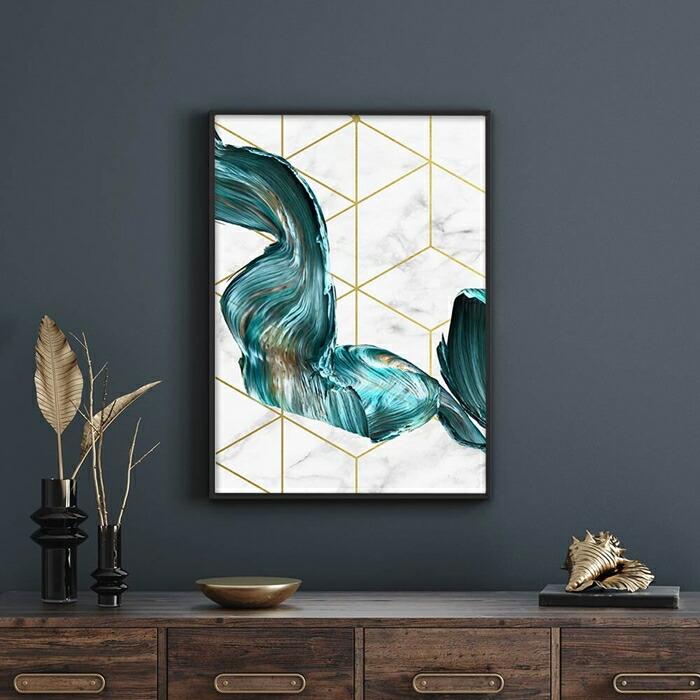 【クリエイティブテイスト】miim ポスター 幾何学 模様 近未来感 A3 モダン 絵 グラフィック | 