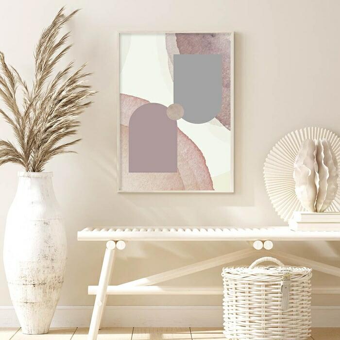 【スモーキートーン】miim ポスター A3 北欧 クール モダン ベージュ 抽象 ABSTRACT | 