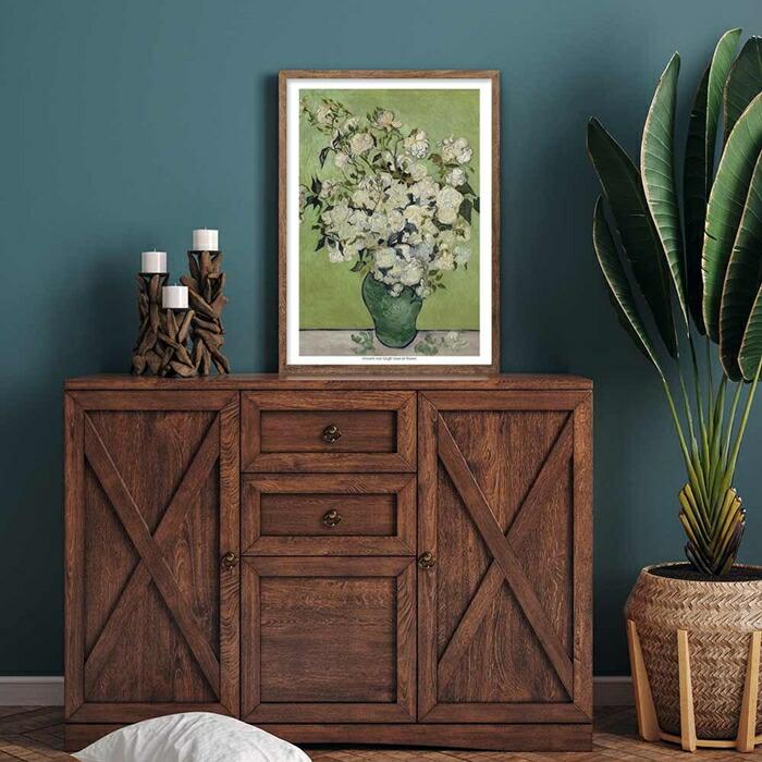 Vincent Van Gogh ゴッホ 花瓶のバラ 名画 ポスター miim A3 高品質アートプリント//PO71 |  | 01