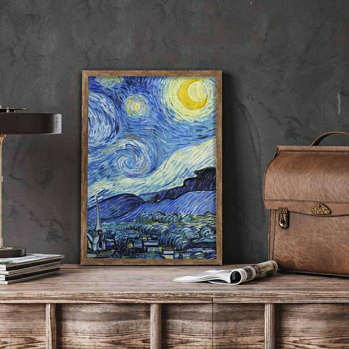 Vincent Van Gogh ゴッホ Starrynight  星月夜 名画 ポスター miim A3 高品質アートプリント//PO75 | 