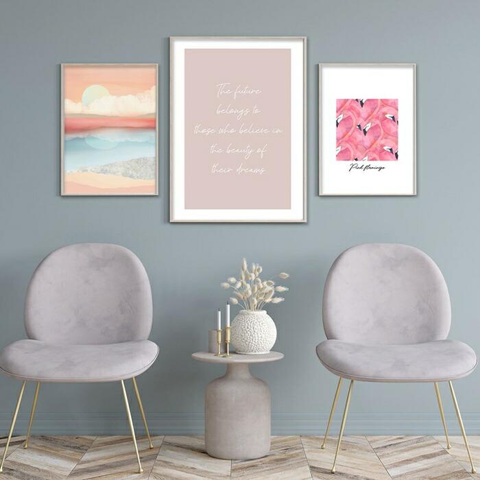 miim アートポスター リラックスリゾート 文字テキスト メッセージ ピンク A4 高級印画紙//PO30 |  | 04