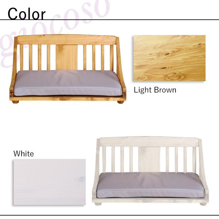 ペットベッドM ホワイト 小型犬用 木製 幅67 ペットベット ペット用ベッド 茶色 小型 コンパクト 小さい おしゃれ 北欧 カントリー 天然木 | ブランド登録なし | 04