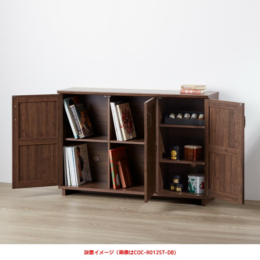 ストッカー 【コサロ】 幅115 木製 おしゃれ アンティーク 北欧 収納棚 リビング 大容量 FAX台 プリンター台 サイドボード キッチン 本棚 |  | 03