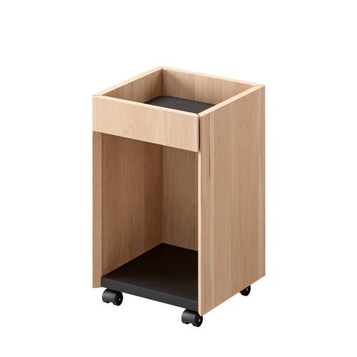 サイドワゴン キャスター付き デスクワゴン ナチュラル サイドラック 木目調 木製 デスク整理 デスク収納 おしゃれ 北欧 モダン シンプル 書斎 在宅ワーク | ブランド登録なし