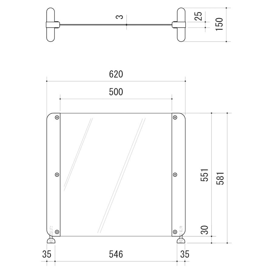 木製枠アクリルパーティション 幅62 ナチュラル オフィス デスク 卓上 事務所 施設 飲食店 相席 カウンター席 レストラン 仕切板 |  | 06