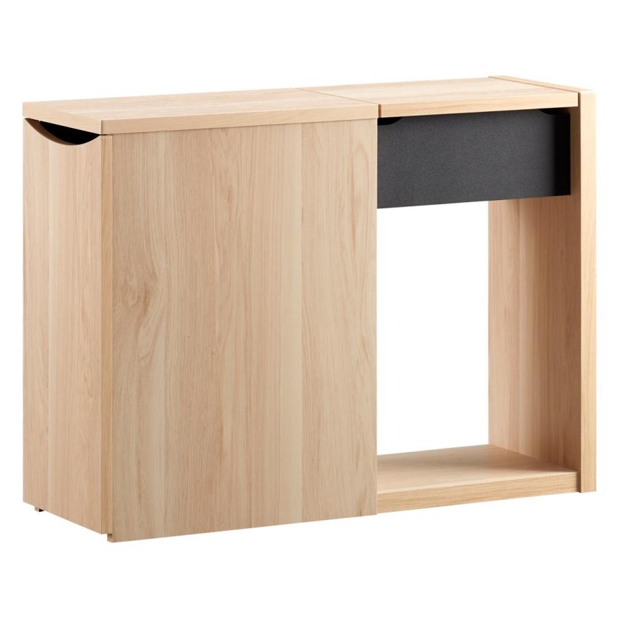 収納力抜群の省スペース ソファーサイドラック ナチュラル サイドテーブル ミニテーブル 本棚 収納棚 おしゃれ ソファテーブル | 