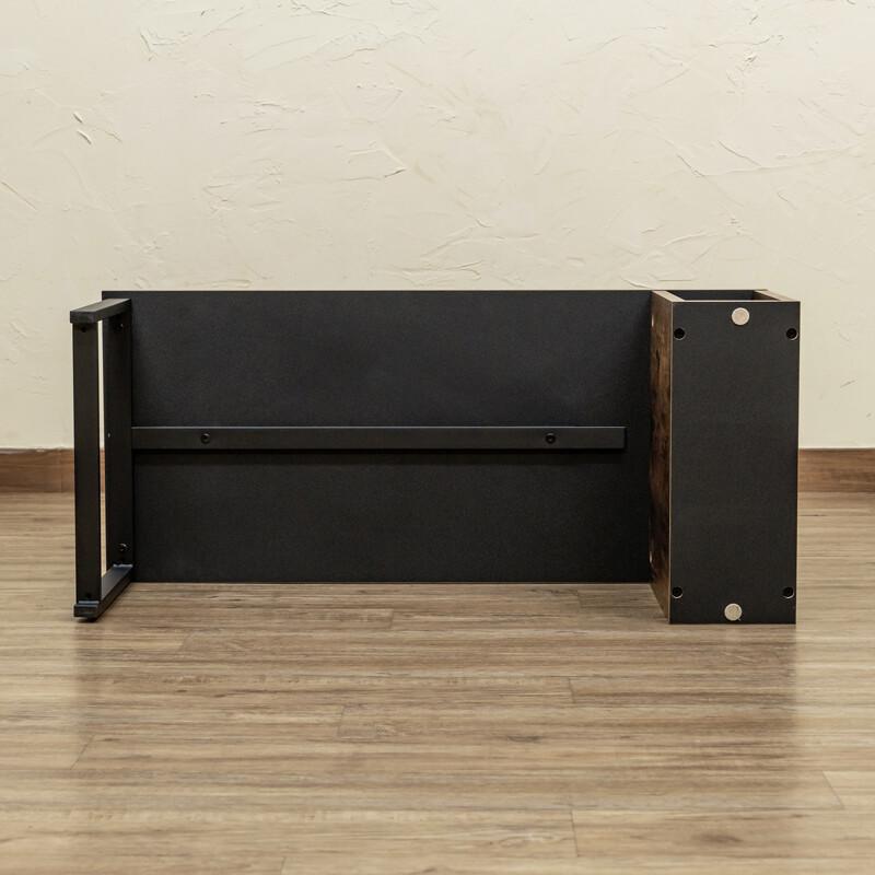 収納付き センターテーブル Moline ローテーブル シック 木目 レトロモダン ヴィンテージ感 作業台 ソファーテーブル 幅90 おしゃれ 木製 収納 |  | 04