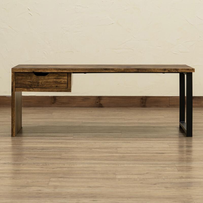 引き出し付センターテーブル Genoa ローテーブル シック 木目 レトロモダン ヴィンテージ感 作業台 ソファーテーブル 幅90 おしゃれ 木製 収納 |  | 08