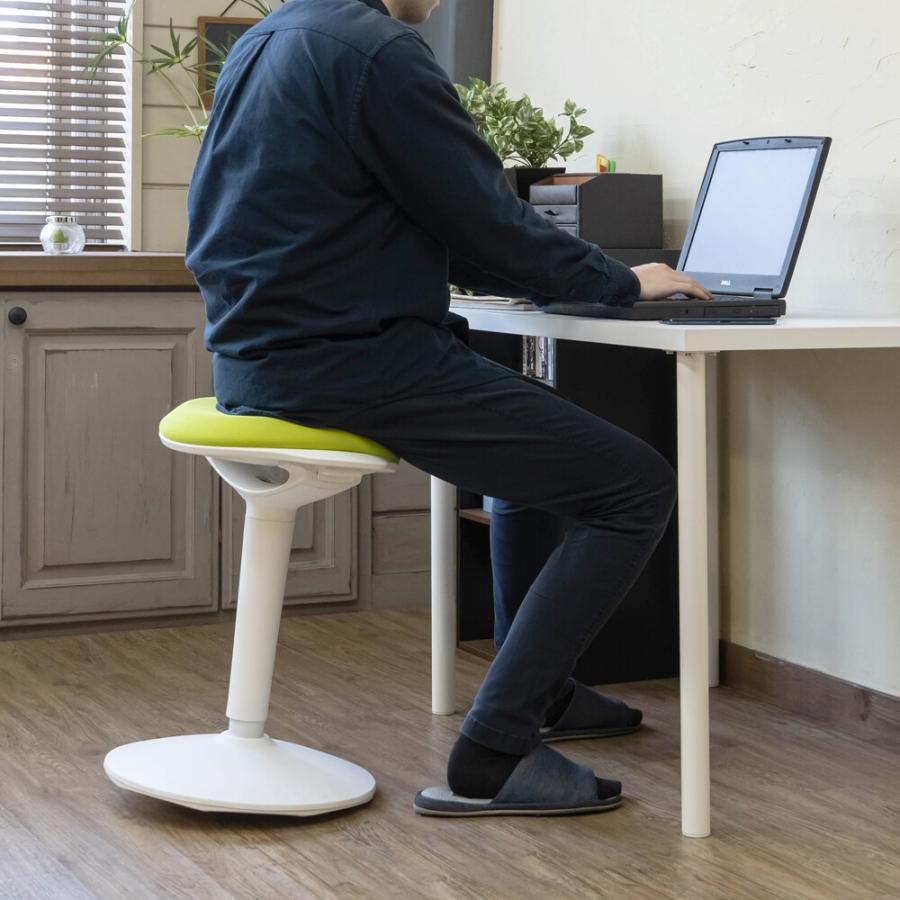 昇降式 スタンディング対応スツール ハイスツール カウンタースツール 立ちイス 腰掛け メッシュ 通気性 斜め 傾き ブラック オレンジ グリーン ホワイト |  | 09