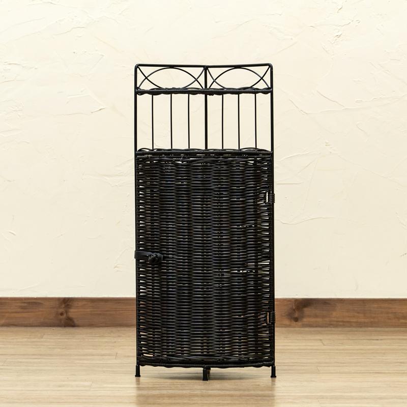 ラタン調 コーナーラック 2段 完成品 人工ラタン製 玄関 リビング おしゃれ コーナーシェルフ トイレ 飾り棚 モダン |  | 01