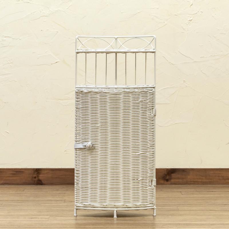 ラタン調 コーナーラック 2段 完成品 人工ラタン製 玄関 リビング おしゃれ コーナーシェルフ トイレ 飾り棚 モダン |  | 04