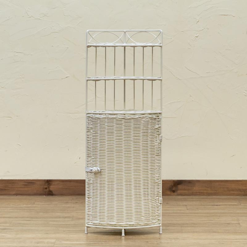 ラタン調 コーナーラック 3段 完成品 人工ラタン製 玄関 リビング おしゃれ コーナーシェルフ トイレ 飾り棚 モダン |  | 03