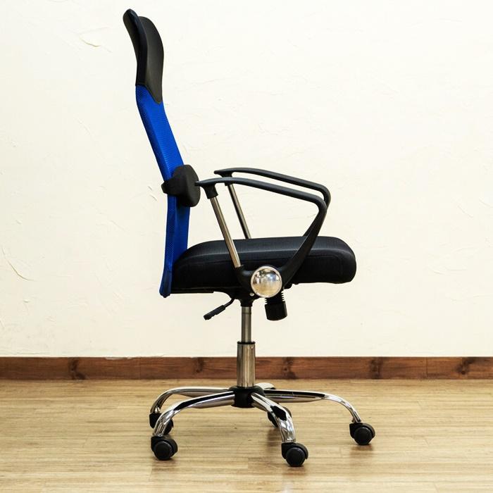 オフィスチェア メッシュ ハイバック メッシュチェア パソコンチェア キャスター付きアーム付き 肘掛け有 肘付き 高さ調整 ベージュ グレー ブルー ブラック | ブランド登録なし | 08