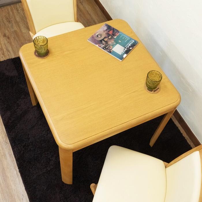 ダイニングコタツ 80×80 こたつダイニング ハイタイプ こたつテーブル 手元コントローラー ダイニングテーブル 正方形 木製 ブラウン ナチュラル 和モダン | ブランド登録なし | 03