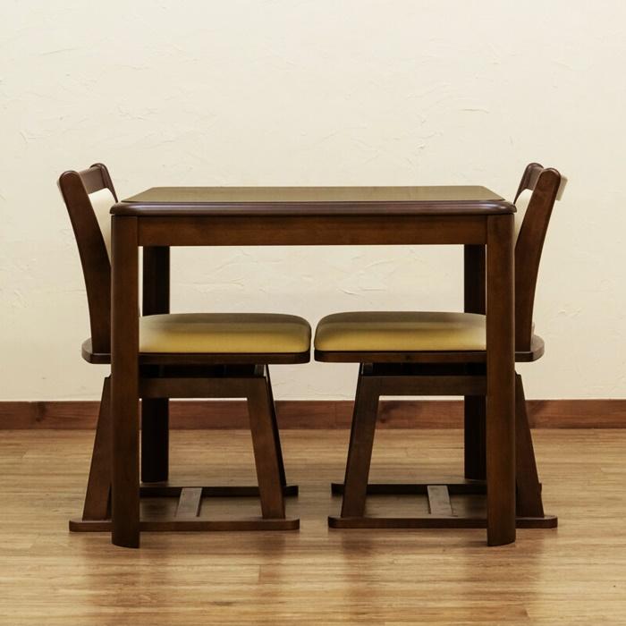 ダイニングコタツ 80×80 こたつダイニング ハイタイプ こたつテーブル 手元コントローラー ダイニングテーブル 正方形 木製 ブラウン ナチュラル 和モダン | ブランド登録なし | 04