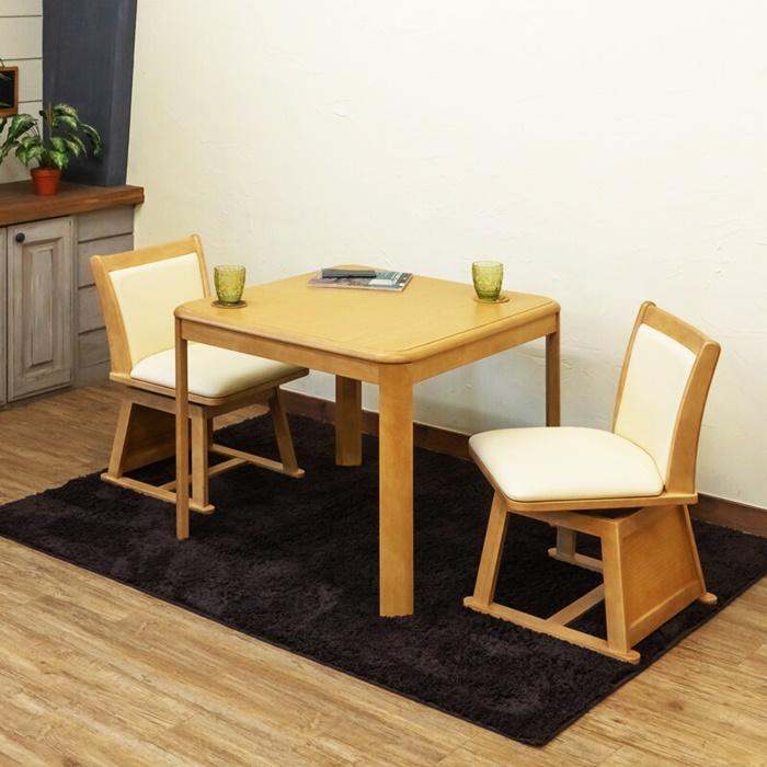 ダイニングコタツ 80×80 こたつダイニング ハイタイプ こたつテーブル 手元コントローラー ダイニングテーブル 正方形 木製 ブラウン ナチュラル 和モダン | ブランド登録なし | 05