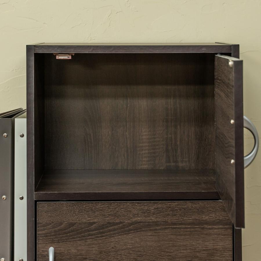 扉付きラック 3段 幅42cm 本棚 カラーボックス 扉付 ドア付き 収納ラック 収納ボックス 収納 ラック 棚 扉付きラック 収納棚 リビング キッチン マルチラック |  | 03