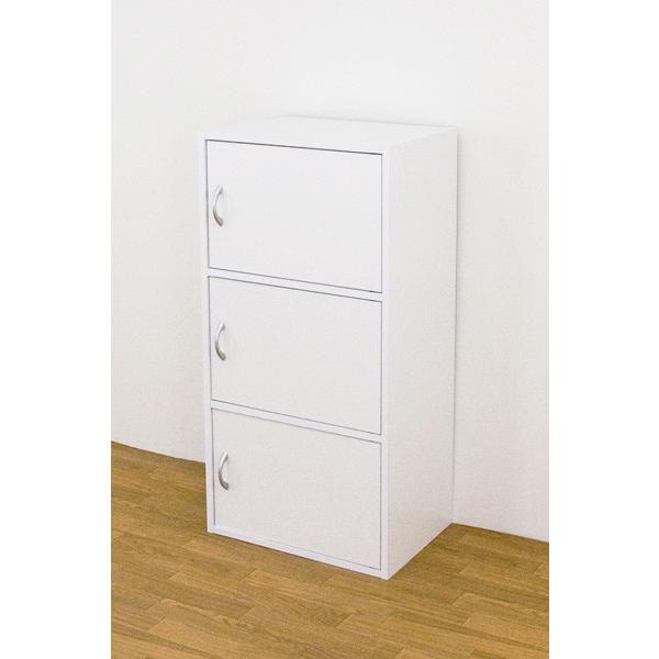 扉付きラック 3段 幅42cm 本棚 カラーボックス 扉付 ドア付き 収納ラック 収納ボックス 収納 ラック 棚 扉付きラック 収納棚 リビング キッチン マルチラック |  | 05