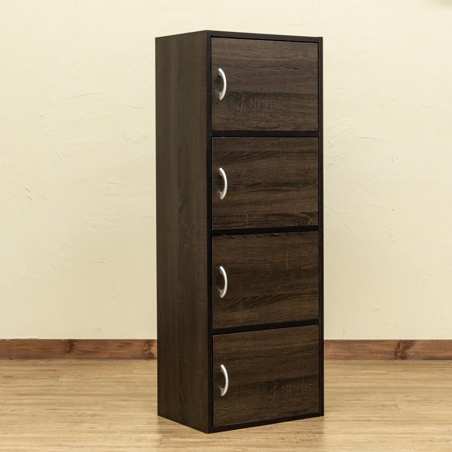 扉付きラック 4段 幅42cm 本棚 カラーボックス 扉付 ドア付き 収納ラック 収納ボックス 収納 ラック 棚 扉付きラック 収納棚 リビング キッチン マルチラック |  | 03