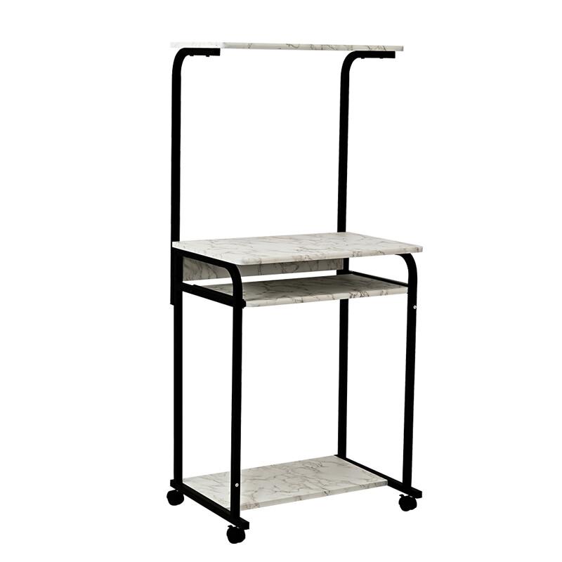 パソコンデスク 省スペース 棚付き PC DESK 60cm スリム PCデスク ハイタイプ 机 つくえ キャスター付き スチール 作業机 ワークデスク OAデスク PCラック パソ |  | 03