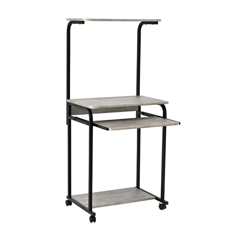 パソコンデスク 省スペース 棚付き PC DESK 60cm スリム PCデスク ハイタイプ 机 つくえ キャスター付き スチール 作業机 ワークデスク OAデスク PCラック パソ |  | 04