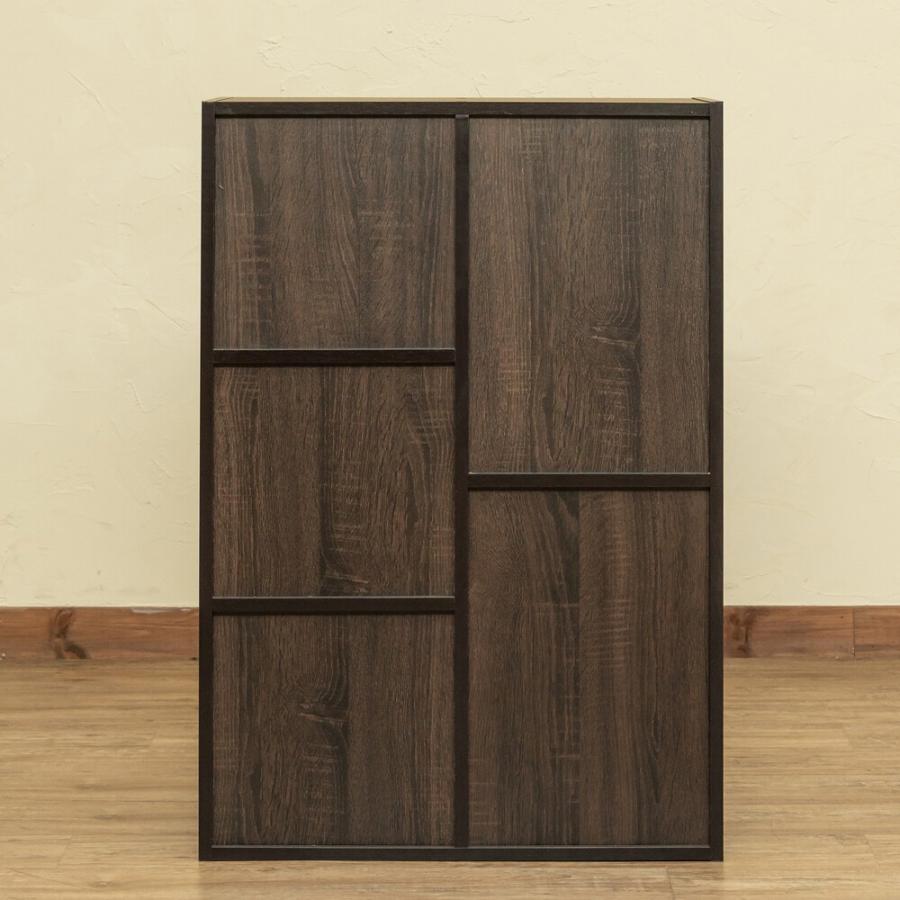 マルチラック扉付き 幅60cm 本棚 カラーボックス 扉付 ドア付き 収納ラック 収納ボックス 収納 ラック 棚 扉付きラック 収納棚 リビング キッチン マルチラック |  | 05